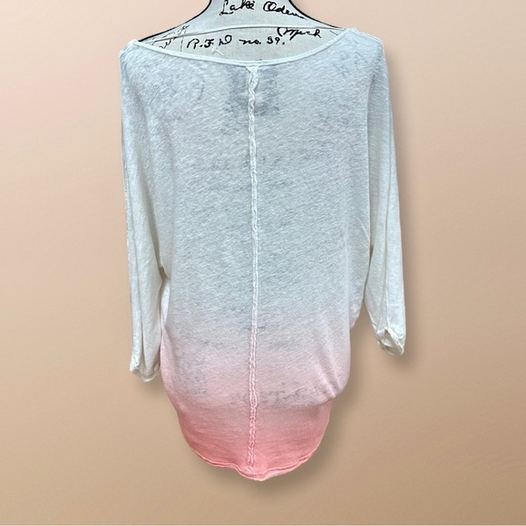 NWOT Free People WE THE FREE Linen Strawberry Ombré Tee - Picture 9 of 11